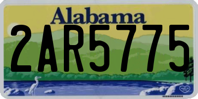 AL license plate 2AR5775