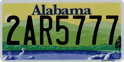 AL license plate 2AR5777