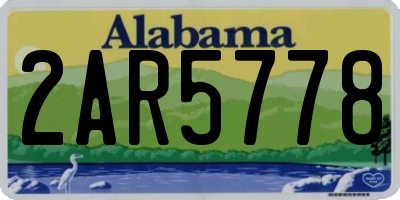 AL license plate 2AR5778