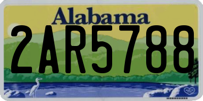 AL license plate 2AR5788