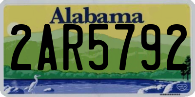 AL license plate 2AR5792