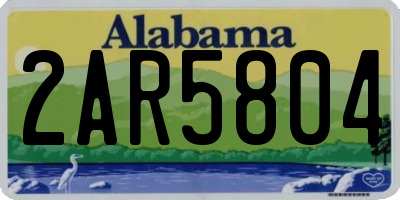 AL license plate 2AR5804
