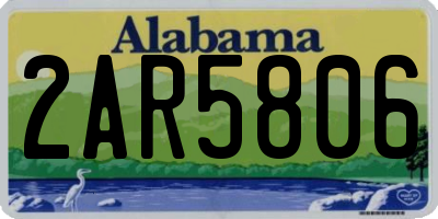 AL license plate 2AR5806