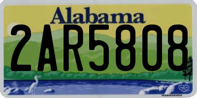 AL license plate 2AR5808