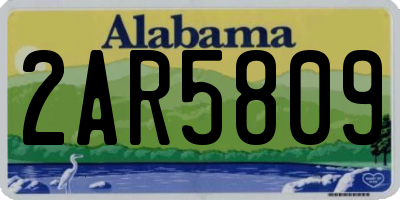 AL license plate 2AR5809