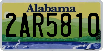 AL license plate 2AR5810