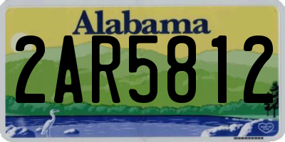AL license plate 2AR5812