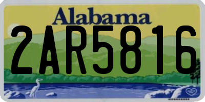 AL license plate 2AR5816