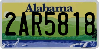 AL license plate 2AR5818