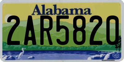 AL license plate 2AR5820