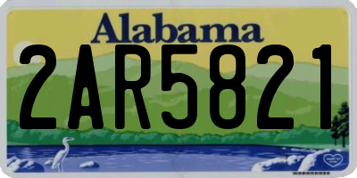 AL license plate 2AR5821