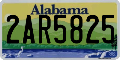 AL license plate 2AR5825