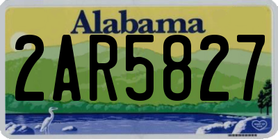 AL license plate 2AR5827