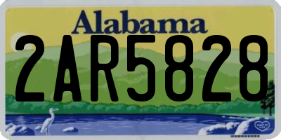 AL license plate 2AR5828