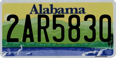 AL license plate 2AR5830