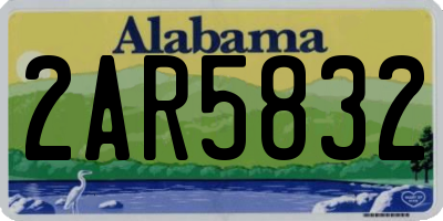 AL license plate 2AR5832