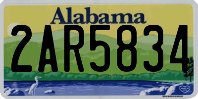 AL license plate 2AR5834