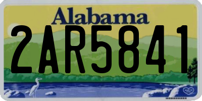 AL license plate 2AR5841