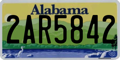 AL license plate 2AR5842