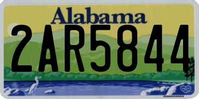 AL license plate 2AR5844