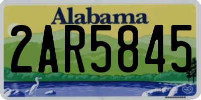 AL license plate 2AR5845