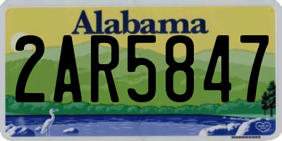 AL license plate 2AR5847