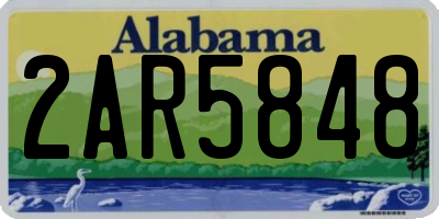 AL license plate 2AR5848