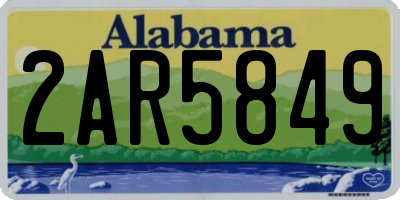AL license plate 2AR5849