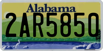 AL license plate 2AR5850