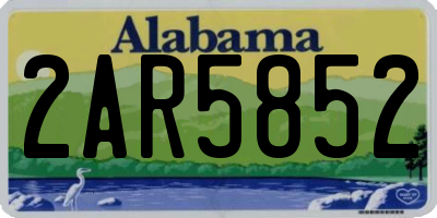 AL license plate 2AR5852