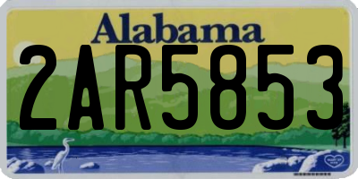 AL license plate 2AR5853