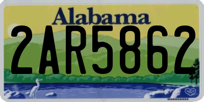 AL license plate 2AR5862