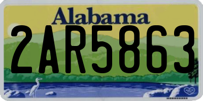 AL license plate 2AR5863