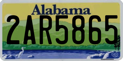 AL license plate 2AR5865