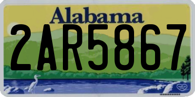 AL license plate 2AR5867