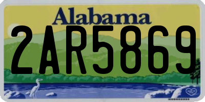 AL license plate 2AR5869