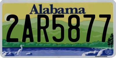 AL license plate 2AR5877