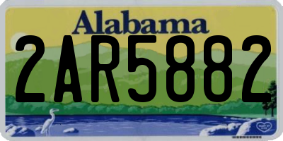 AL license plate 2AR5882