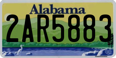 AL license plate 2AR5883