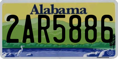 AL license plate 2AR5886