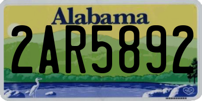 AL license plate 2AR5892