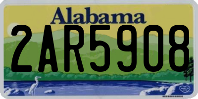 AL license plate 2AR5908