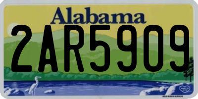 AL license plate 2AR5909