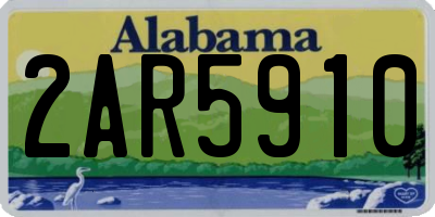 AL license plate 2AR5910