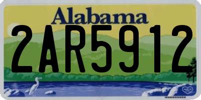 AL license plate 2AR5912