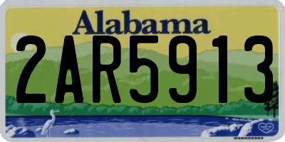 AL license plate 2AR5913