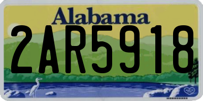 AL license plate 2AR5918