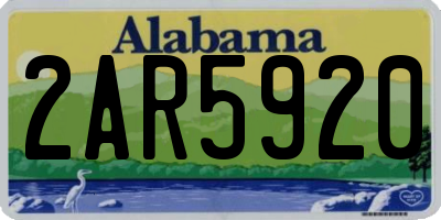 AL license plate 2AR5920