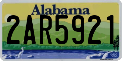 AL license plate 2AR5921