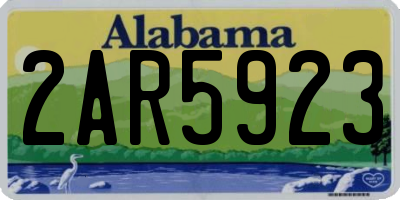 AL license plate 2AR5923